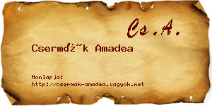 Csermák Amadea névjegykártya